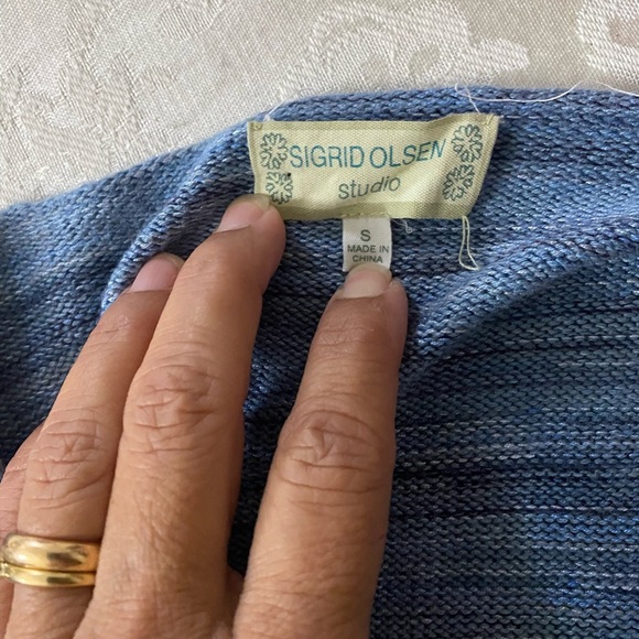 Sigrid Olsen knitted long Cardigan sweater Size S - Picture 4 of 5